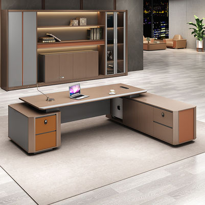 Σύγχρονο έπιπλο γραφείου Γραφείο Executive Desk Manager L σχήμα Mdf Table