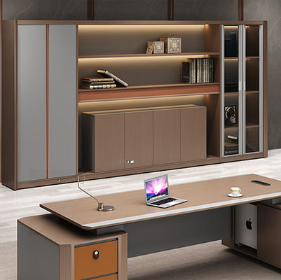 Σύγχρονο έπιπλο γραφείου Γραφείο Executive Desk Manager L σχήμα Mdf Table